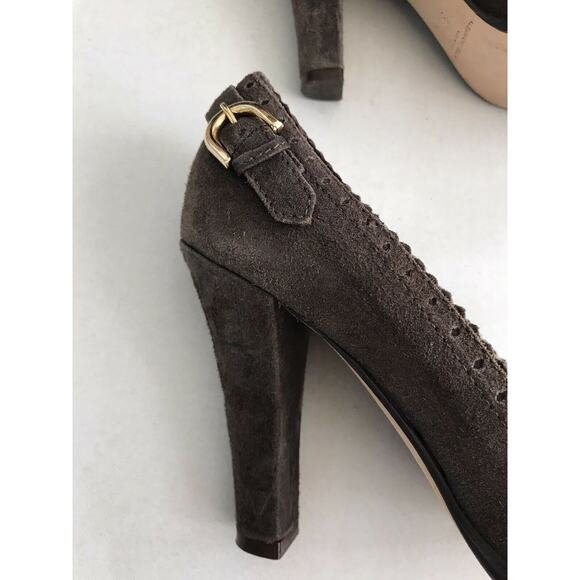 Alessandro Dell'Acqua Buckle Suede Heels FLAWS - Picture 6 of 12